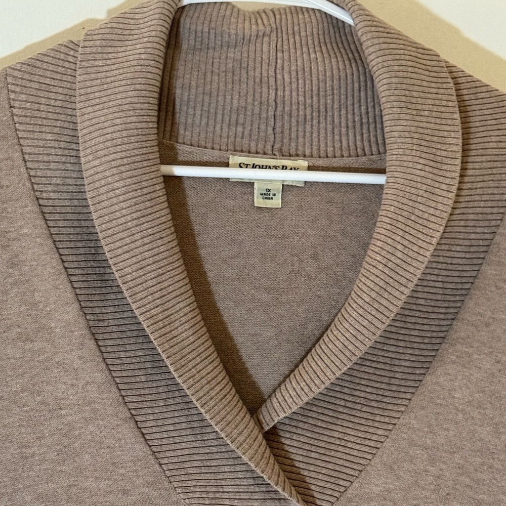 St. John's Bay Taupe Cowl Neck Sweater - Picture 7 of 7